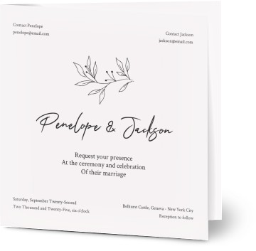 Modern Wedding Invitations Personalised with Your Text and Photos