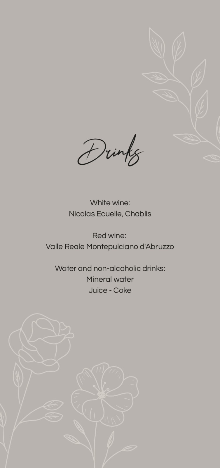Menu Card for Weddings and Parties | Optimalprint