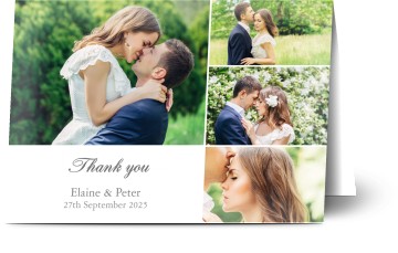 Wedding Thank You Card Loving Collage