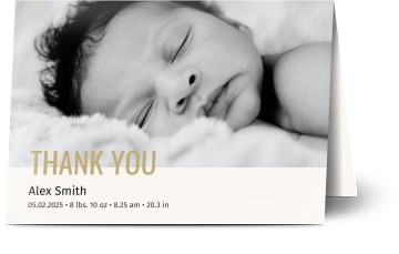 Baby Thank You Card Stars Pattern