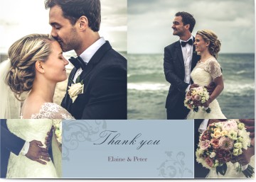 Wedding Thank You Card Soft Collage