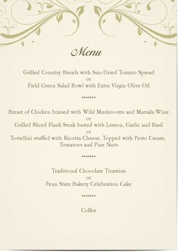 All categories - Menu Card for Weddings and Parties