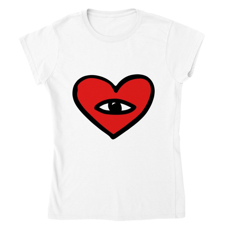 Red heart cheap shirt with eyes