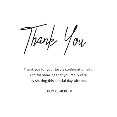 Confirmation Thank You Cards