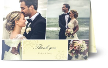 Wedding Thank You Card Soft Collage