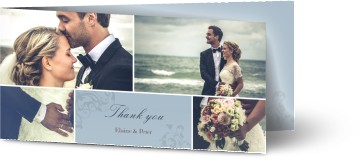 Wedding Thank You Card Soft Collage