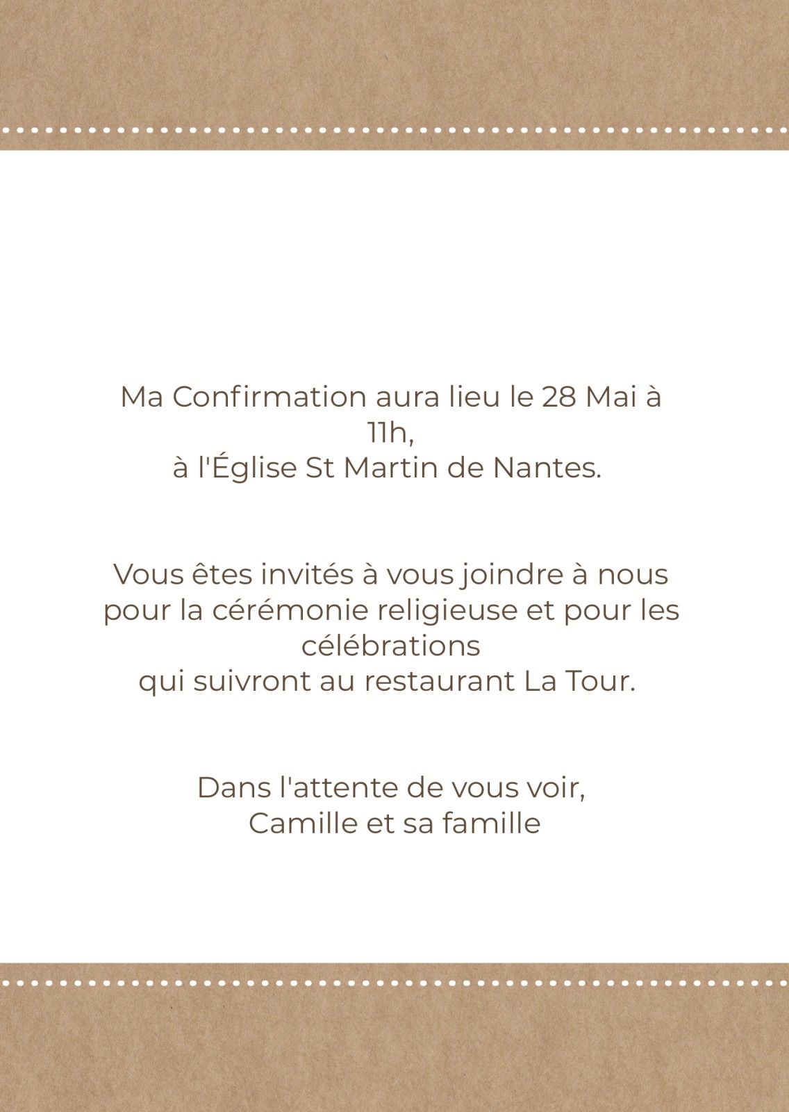 Carte de confirmation des colombes digitales - Faire-part de ...