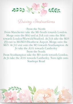 View All - Driving Direction Cards for Weddings and Invitation Cards