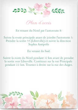 Tout voir - Plans d'accès pour mariages et réceptions 