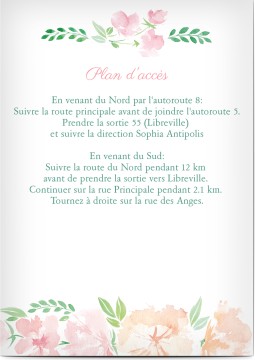 Tout voir - Plans d'accès pour mariages et réceptions 