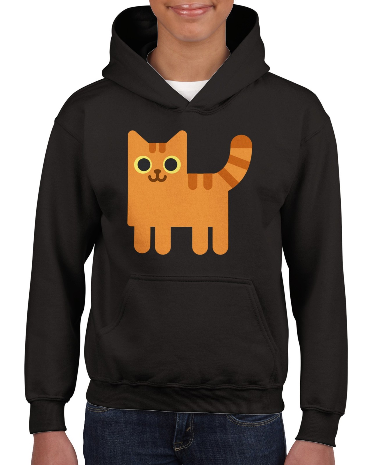 Orange deals cat hoodie