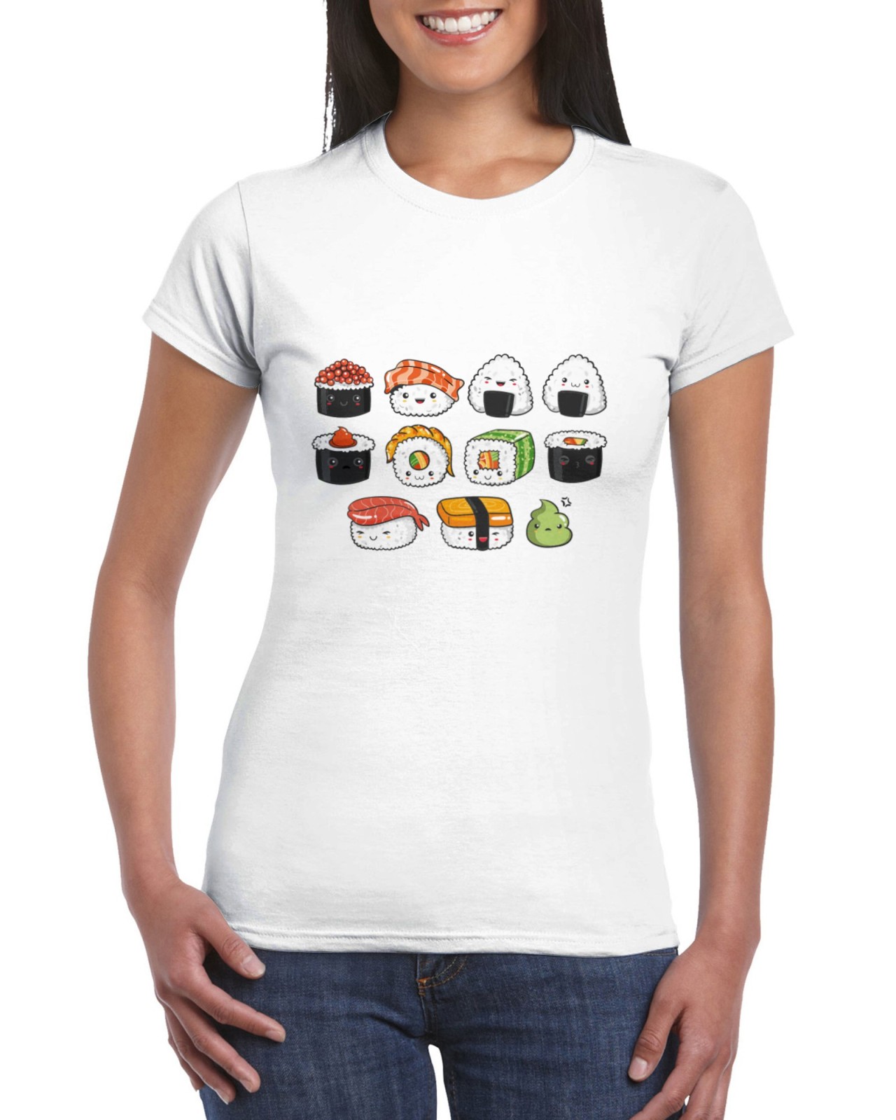 T shirt sushi cheap femme