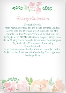 View All - Driving Direction Cards for Weddings and Invitation Cards