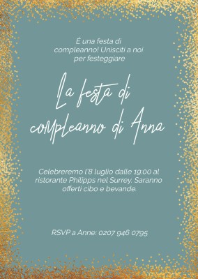Biglietti Invito Compleanno Personalizzati – Formato Cartolina 148x105mm – Carta 300g Con Stampa 2400 Dpi