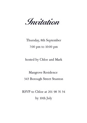 Create your own clearance invitations