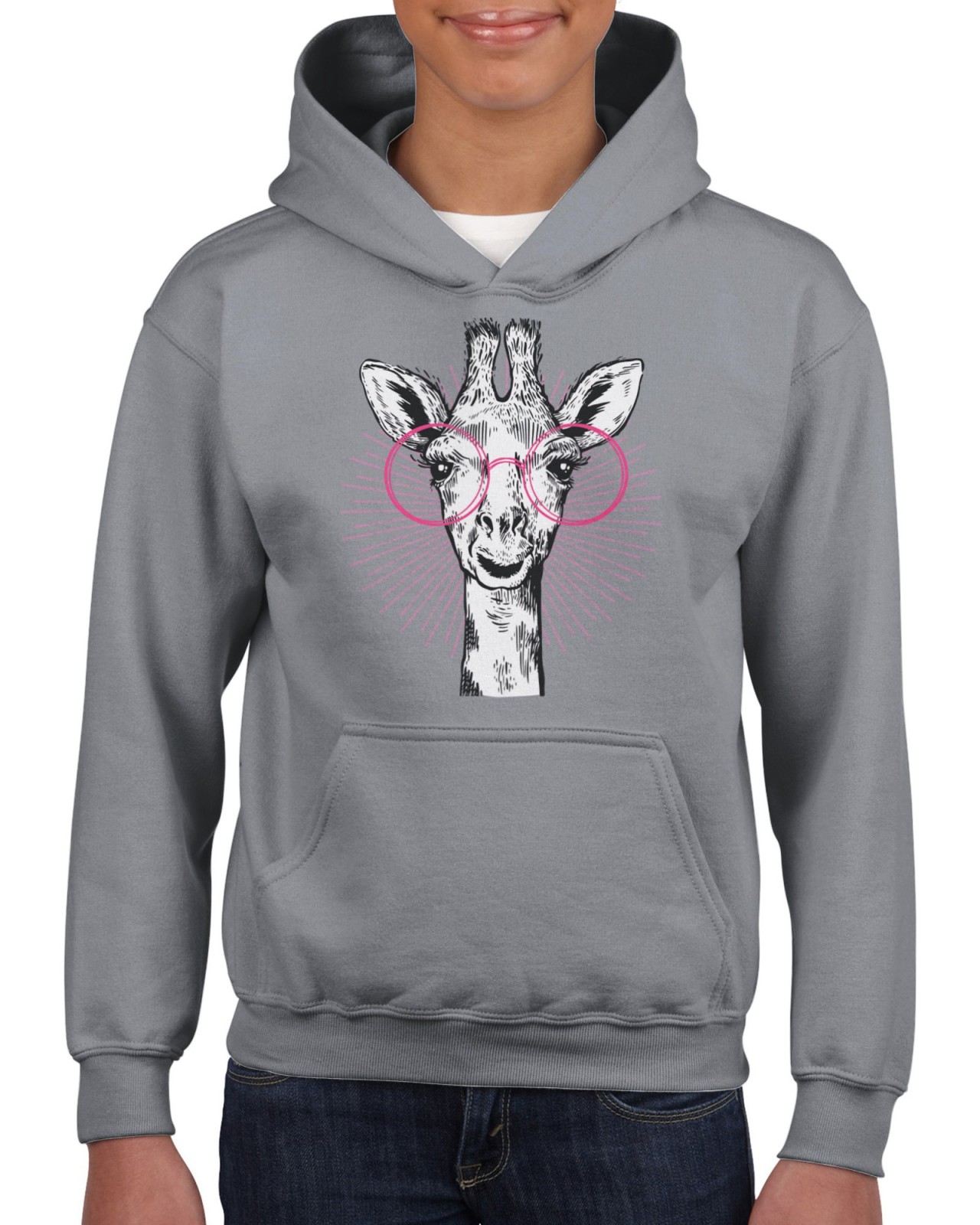 Smart Giraffe Kids Hoodie Clothing Optimalprint