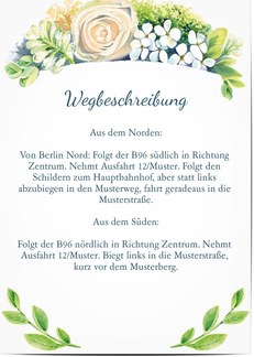 Beliebtesten - Wegbeschreibungen für Hochzeit & Party