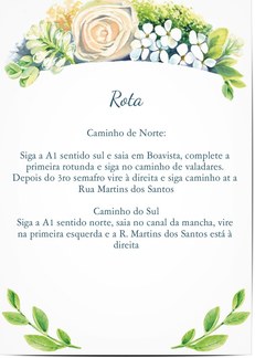 Mais popular - Instru&ccedil;&otilde;es de trajeto para a cerim&oacute;nia  e boda